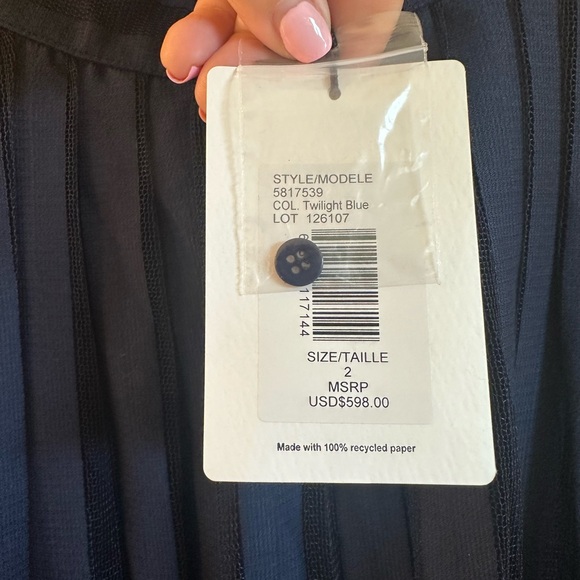 Amur Leonie Halter Dress in Twilight Blue; Size 2; NWT - Picture 5 of 8